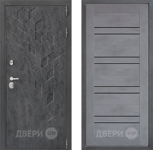 Входная металлическая Дверь Дверной континент ДК-3/713 ФЛ-49 Бетон серый в Балашихе