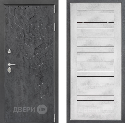 Входная металлическая Дверь Дверной континент ДК-3/713 ФЛ-49 Бетон снежный в Балашихе