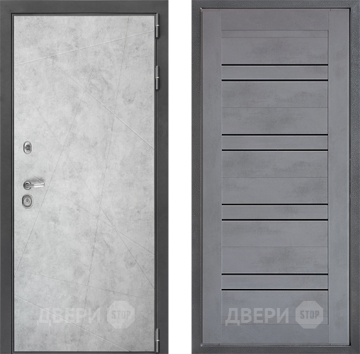Входная металлическая Дверь Дверной континент ДК-3/743 ФЛ-49 Бетон серый в Балашихе