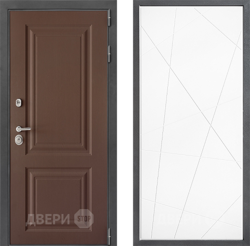 Входная металлическая Дверь Дверной континент ДК-3/729 ФЛ-655 Белый софт в Балашихе