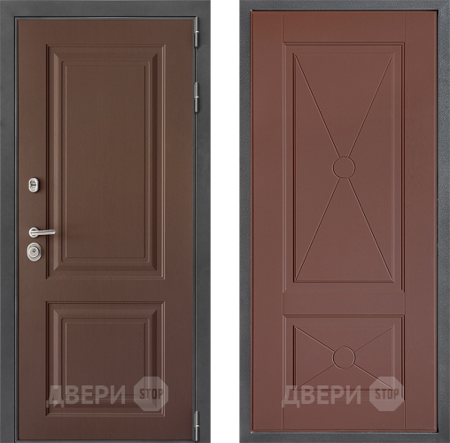 Входная металлическая Дверь Дверной континент ДК-3/729 ФЛ-617 Ясень шоколадный в Балашихе
