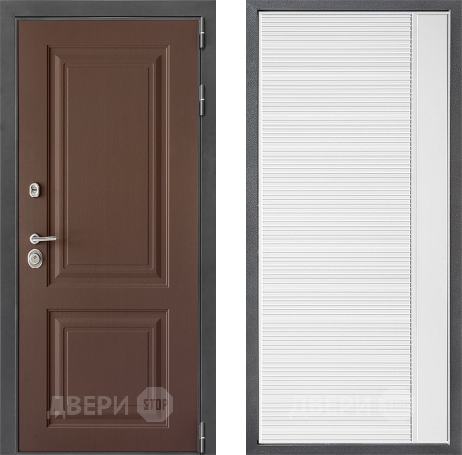 Входная металлическая Дверь Дверной континент ДК-3/729 ФЛ-757 Белое Стекло Софт милк в Балашихе