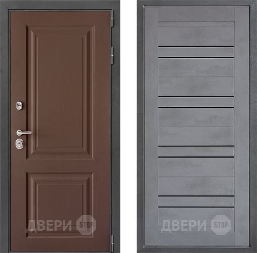 Входная металлическая Дверь Дверной континент ДК-3/729 ФЛ-49 Бетон серый в Балашихе
