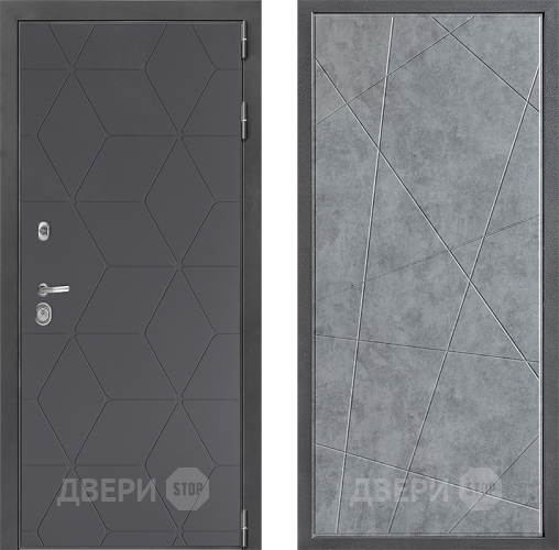 Входная металлическая Дверь Дверной континент ДК-3/744 ФЛ-655 Бетон серый в Балашихе