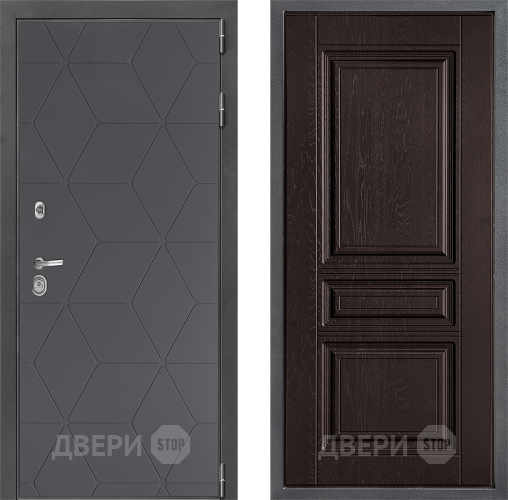 Входная металлическая Дверь Дверной континент ДК-3/744 ФЛ-243 Дуб шоколадный в Балашихе
