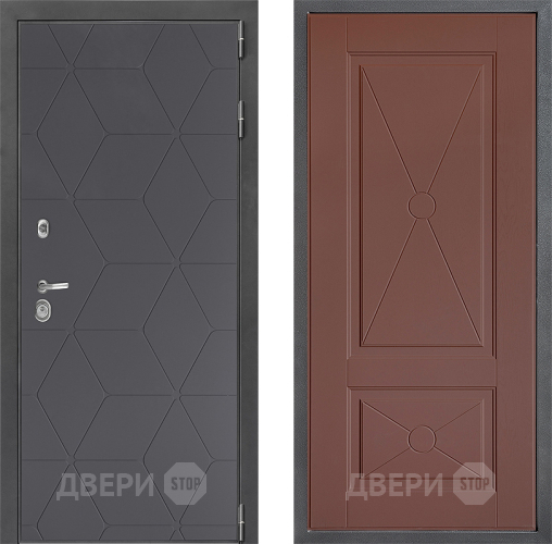 Входная металлическая Дверь Дверной континент ДК-3/744 ФЛ-617 Ясень шоколадный в Балашихе