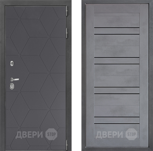 Входная металлическая Дверь Дверной континент ДК-3/744 ФЛ-49 Бетон серый в Балашихе