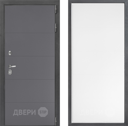 Входная металлическая Дверь Дверной континент ДК-3/649 ФЛ-649 Белый софт в Балашихе