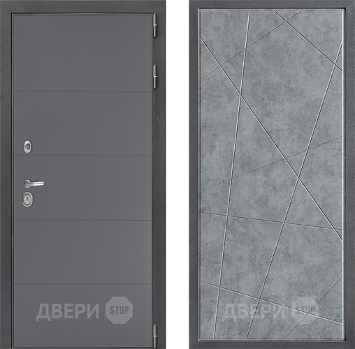 Входная металлическая Дверь Дверной континент ДК-3/649 ФЛ-655 Бетон серый в Балашихе