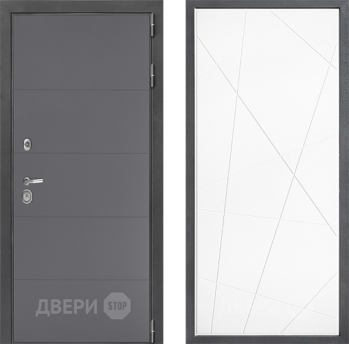 Входная металлическая Дверь Дверной континент ДК-3/649 ФЛ-655 Белый софт в Балашихе