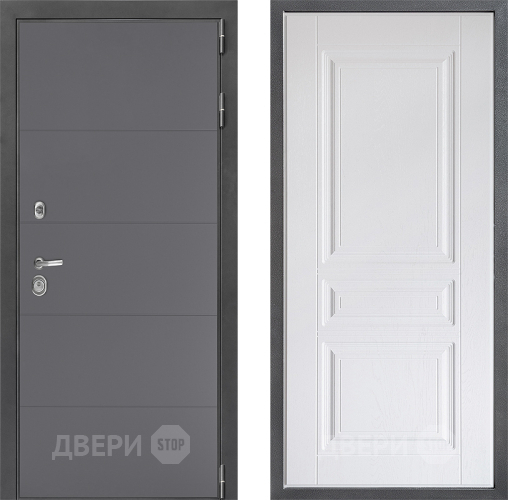 Входная металлическая Дверь Дверной континент ДК-3/649 ФЛ-243 Альберо Браш серебро в Балашихе