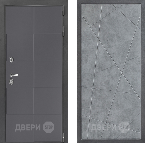 Входная металлическая Дверь Дверной континент ДК-3/606 ФЛ-655 Бетон серый в Балашихе