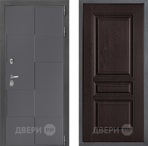 Входная металлическая Дверь Дверной континент ДК-3/606 ФЛ-243 Дуб шоколадный в Балашихе