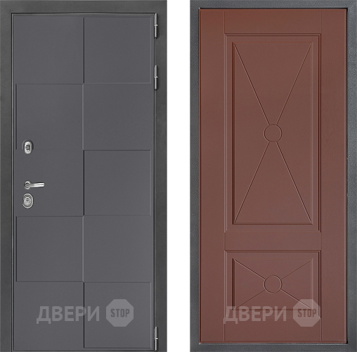 Входная металлическая Дверь Дверной континент ДК-3/606 ФЛ-617 Ясень шоколадный в Балашихе