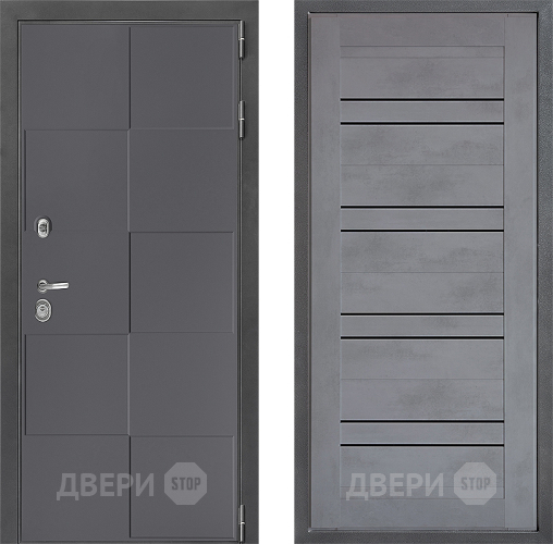 Входная металлическая Дверь Дверной континент ДК-3/606 ФЛ-49 Бетон серый в Балашихе