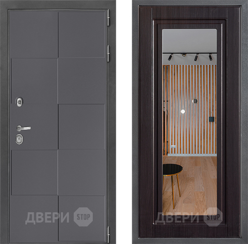 Входная металлическая Дверь Дверной континент ДК-3/606 ФЛЗ Зеркало Венге в Балашихе