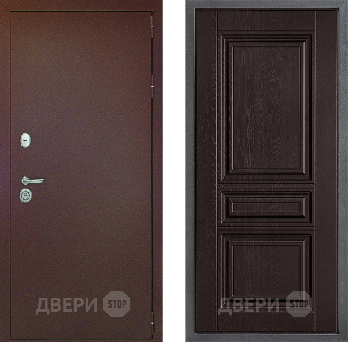 Дверь Дверной континент Рубикон Медь Дизайн ФЛ-243 Дуб шоколадный в Балашихе