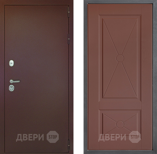Входная металлическая Дверь Дверной континент Рубикон Медь Дизайн ФЛ-617 Ясень шоколадный в Балашихе
