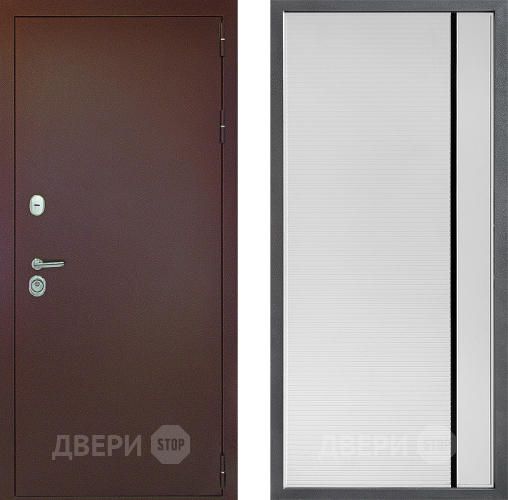 Входная металлическая Дверь Дверной континент Рубикон Медь Дизайн ФЛ-757 Черное Стекло Софт милк в Балашихе
