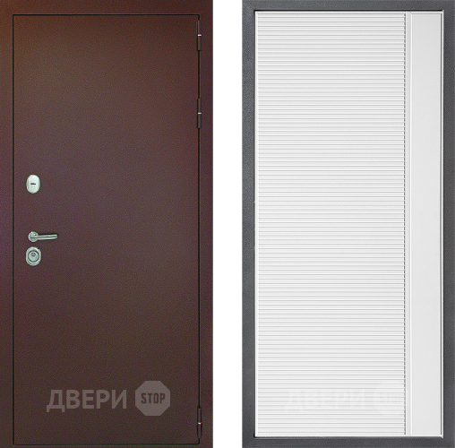 Входная металлическая Дверь Дверной континент Рубикон Медь Дизайн ФЛ-757 Белое Стекло Софт милк в Балашихе