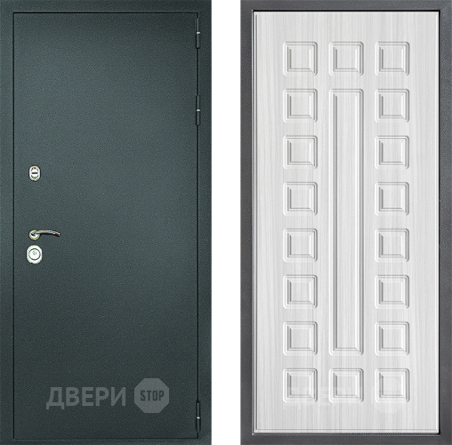 Дверь Дверной континент Рубикон Серебро Дизайн ФЛ-183 Сандал белый в Балашихе