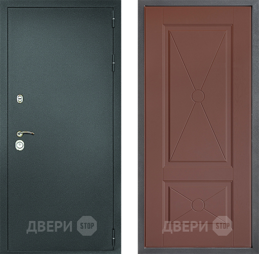 Входная металлическая Дверь Дверной континент Рубикон Серебро Дизайн ФЛ-617 Ясень шоколадный в Балашихе