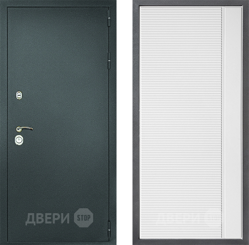 Входная металлическая Дверь Дверной континент Рубикон Серебро Дизайн ФЛ-757 Белое Стекло Софт милк в Балашихе