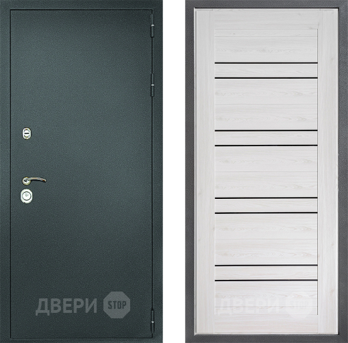 Входная металлическая Дверь Дверной континент Рубикон Серебро Дизайн ФЛ-49 Сосна белая в Балашихе