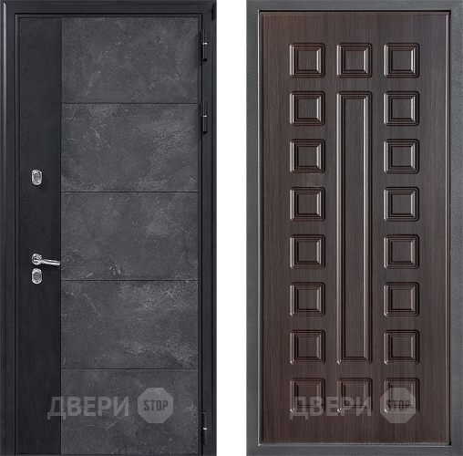 Входная металлическая Дверь Дверной континент ДК-15 Бетон ТЕРМО ФЛ-183 Венге в Балашихе