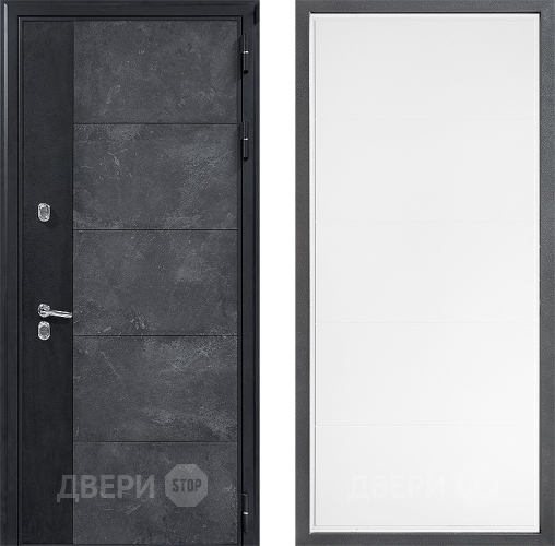 Входная металлическая Дверь Дверной континент ДК-15 Бетон ТЕРМО ФЛ-649 Белый софт в Балашихе