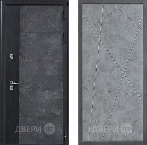 Входная металлическая Дверь Дверной континент ДК-15 Бетон ТЕРМО ФЛ-655 Бетон серый в Балашихе