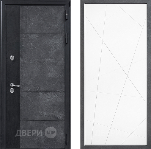 Дверь Дверной континент ДК-15 Бетон ТЕРМО ФЛ-655 Белый софт в Балашихе