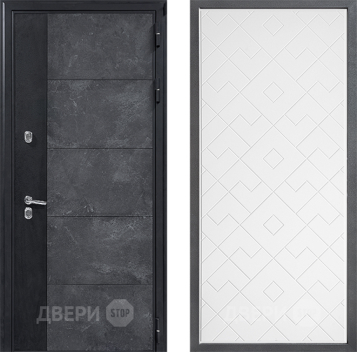 Дверь Дверной континент ДК-15 Бетон ТЕРМО ФЛ-Тиффани Белый софт в Балашихе