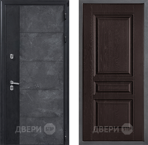 Дверь Дверной континент ДК-15 Бетон ТЕРМО ФЛ-243 Дуб шоколадный в Балашихе