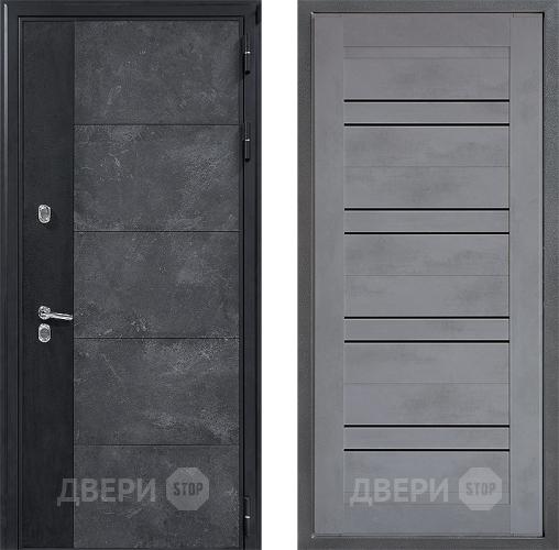 Входная металлическая Дверь Дверной континент ДК-15 Бетон ТЕРМО ФЛ-49 Бетон серый в Балашихе