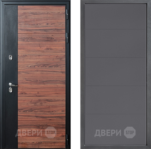 Входная металлическая Дверь Дверной континент ДК-15 Красное Дерево ТЕРМО ФЛ-649 Графит софт в Балашихе