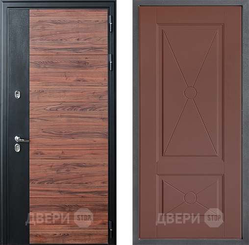 Входная металлическая Дверь Дверной континент ДК-15 Красное Дерево ТЕРМО ФЛ-617 Ясень шоколадный в Балашихе