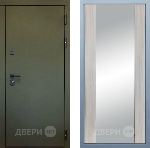 Входная металлическая Дверь Дива МД-61 Д-15 Зеркало Сандал белый в Балашихе