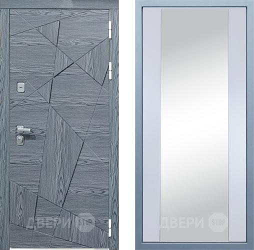 Входная металлическая Дверь Дива МД-97/3 Д-15 Зеркало Белый в Балашихе