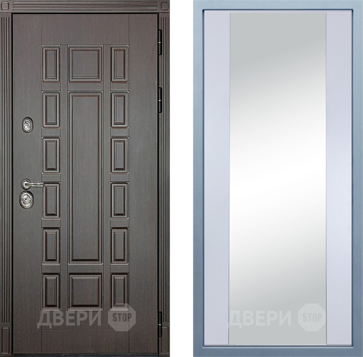 Входная металлическая Дверь Дива МД-38 Д-15 Зеркало Белый в Балашихе