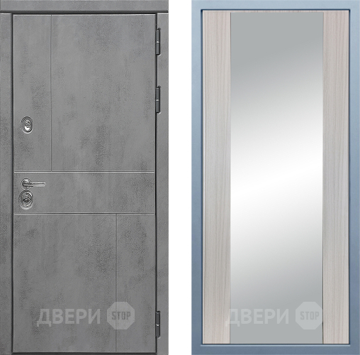 Входная металлическая Дверь Дива МД-48 Д-15 Зеркало Сандал белый в Балашихе