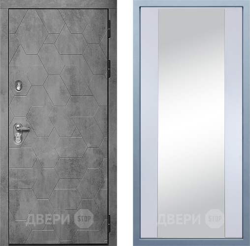 Входная металлическая Дверь Дива МД-51 Д-15 Зеркало Белый в Балашихе