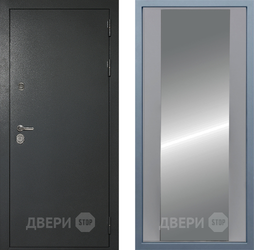 Входная металлическая Дверь Дива МД-40 Титан Д-15 Зеркало Силк Маус в Балашихе