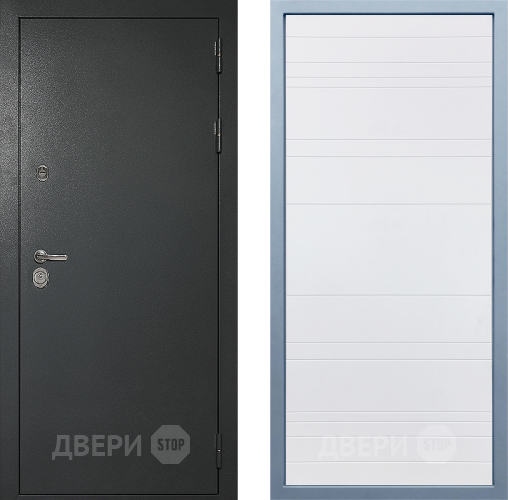Входная металлическая Дверь Дива МД-40 Титан Д-5 Белый в Балашихе