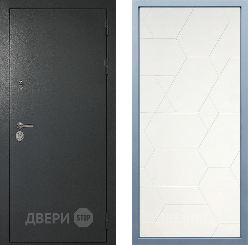 Входная металлическая Дверь Дива МД-40 Титан М-16 Белый в Балашихе