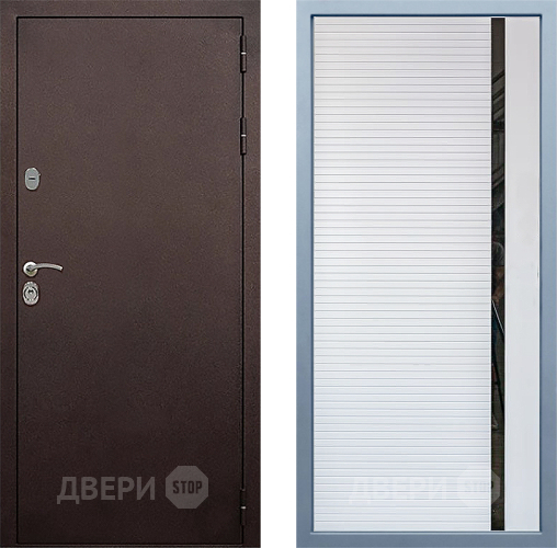 Входная металлическая Дверь Дива МД-40 Медь МХ-45 Белый матовый в Балашихе