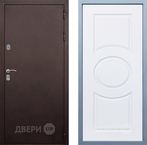 Входная металлическая Дверь Дива МД-40 Медь Д-8 Белый в Балашихе