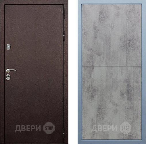 Входная металлическая Дверь Дива МД-40 Медь М-1 Бетон темный в Балашихе