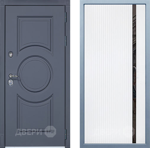 Входная металлическая Дверь Дива МХ-30 STR МХ-46 Белый матовый в Балашихе