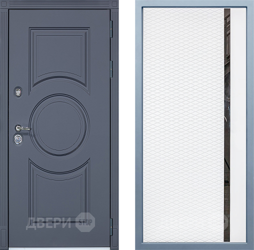 Входная металлическая Дверь Дива МХ-30 STR МХ-47 Белый матовый в Балашихе